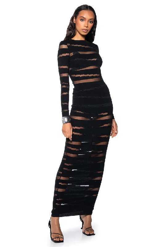 Bold and beautiful clothing for every woman   CUT IT OUT LONG SLEEVE KNIT MAXI DRESS